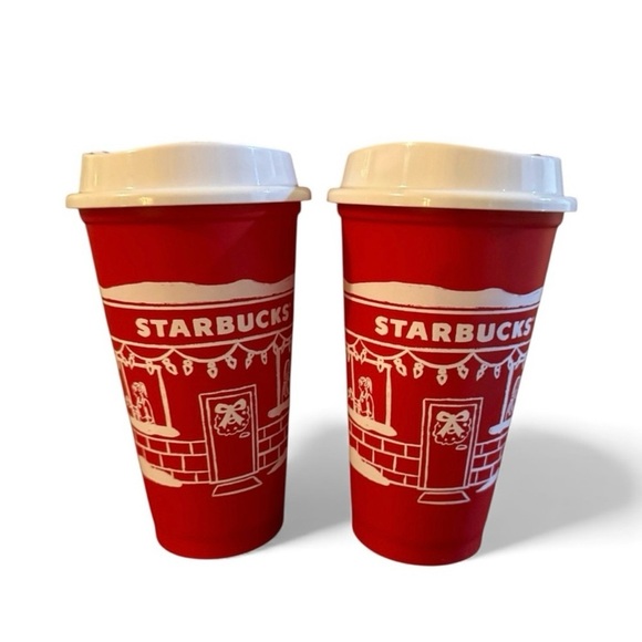 Starbucks Other - Starbucks 2025 Limited Edition Red
Cups - 16 oz NEW not used set of 2 Christmas